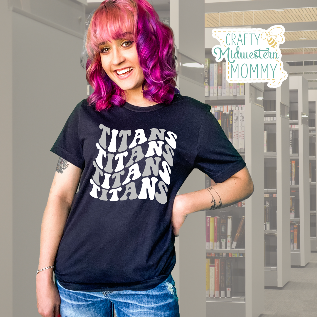 Troy South Middle Titans Wave T-Shirt