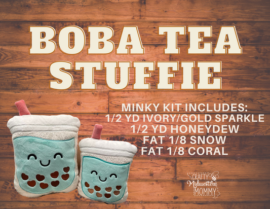 Boba Tea Minky Kit-HONEYDEW FABRIC ONLY
