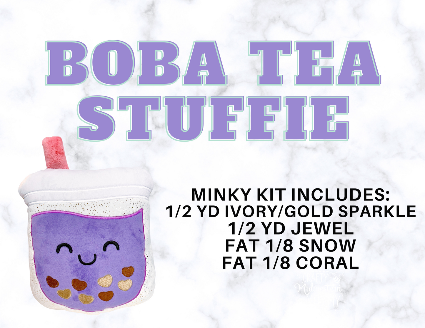 Boba Tea Minky Kit-JEWEL FABRIC ONLY