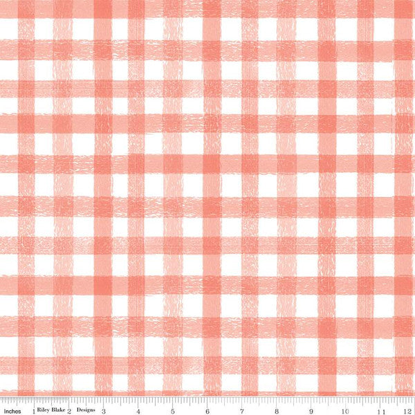 Riley Blake Homemade Gingham Coral