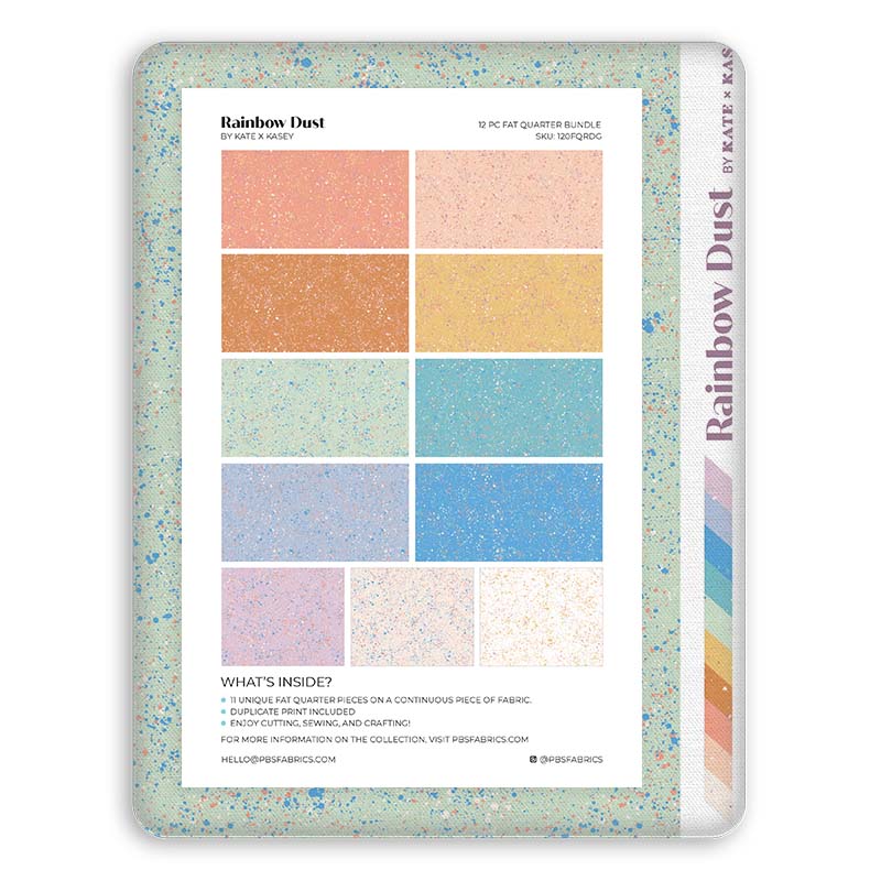 Paintbrush Studio Flat Fat Stack - Rainbow Dust Granite 12 Pieces