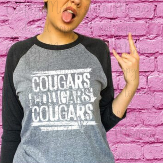 Cougars Mascot Adult Graphic Tee