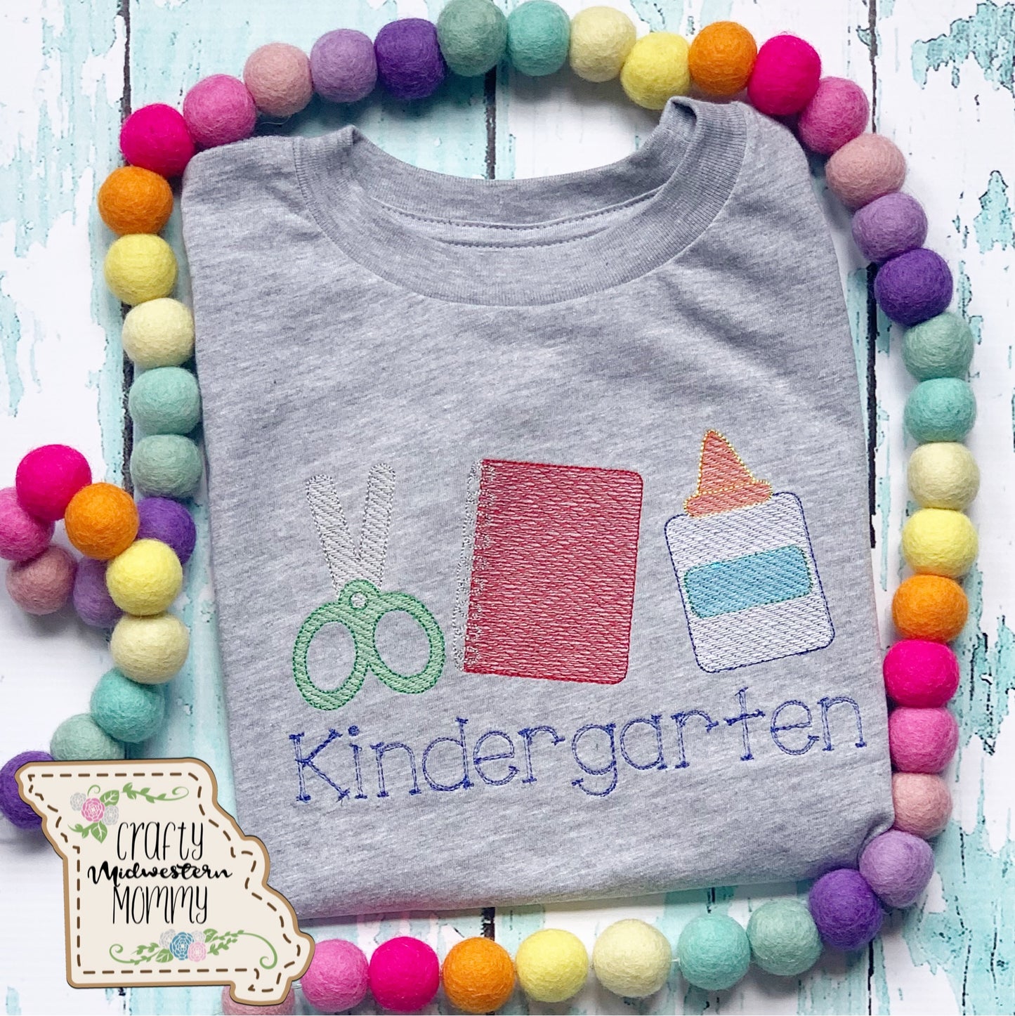 School Supply Trio Youth Embroidered Shirt