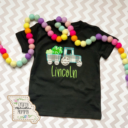 Tractor Shamrock Youth Applique Shirt