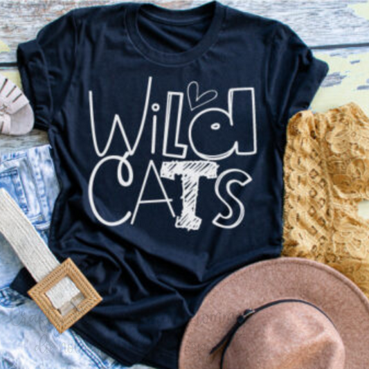 Wildcats Mascot Adult Graphic Tee