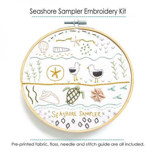 Seashore Sampler Embroidery Kit
