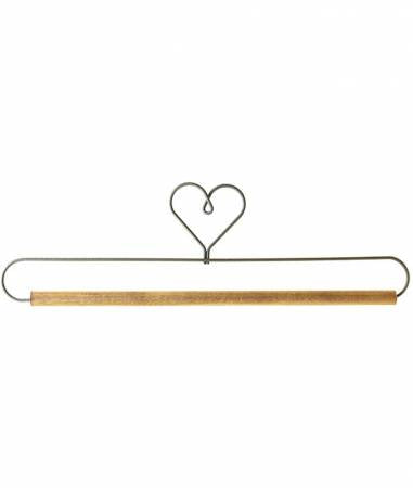 9in Heart Quilt Hanger With Dowel