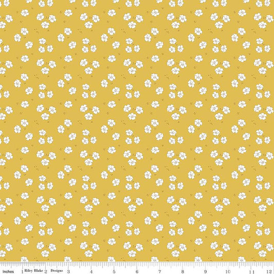 Riley Blake BloomBerry Flower Bed Yellow
