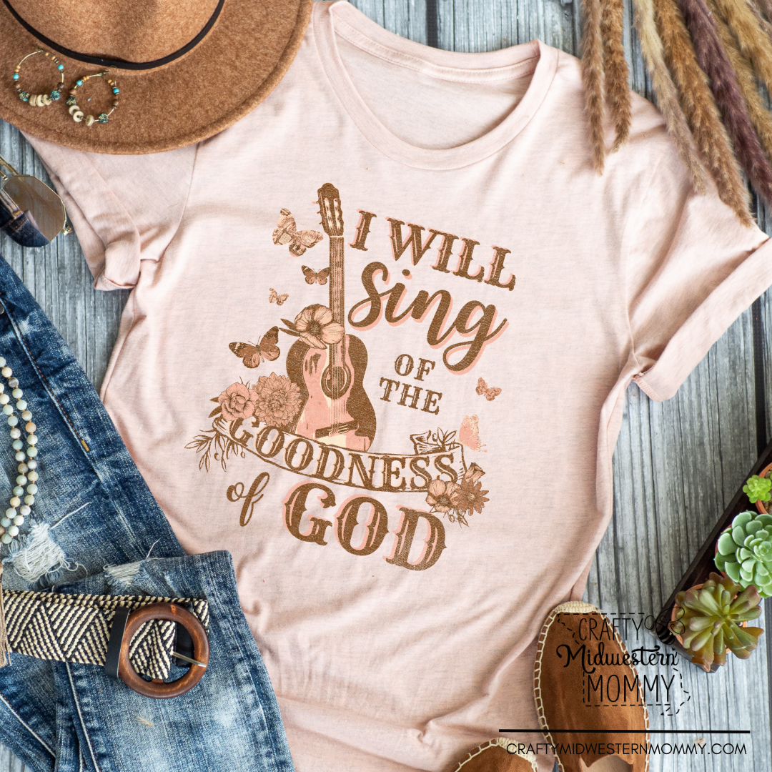 Sing of the Goodness of God Vintage Adult Graphic Tee