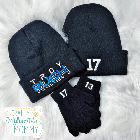 Troy Rush Soccer Embroidered Beanie