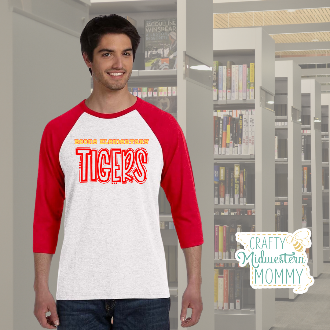 Boone Tigers Adult Raglan