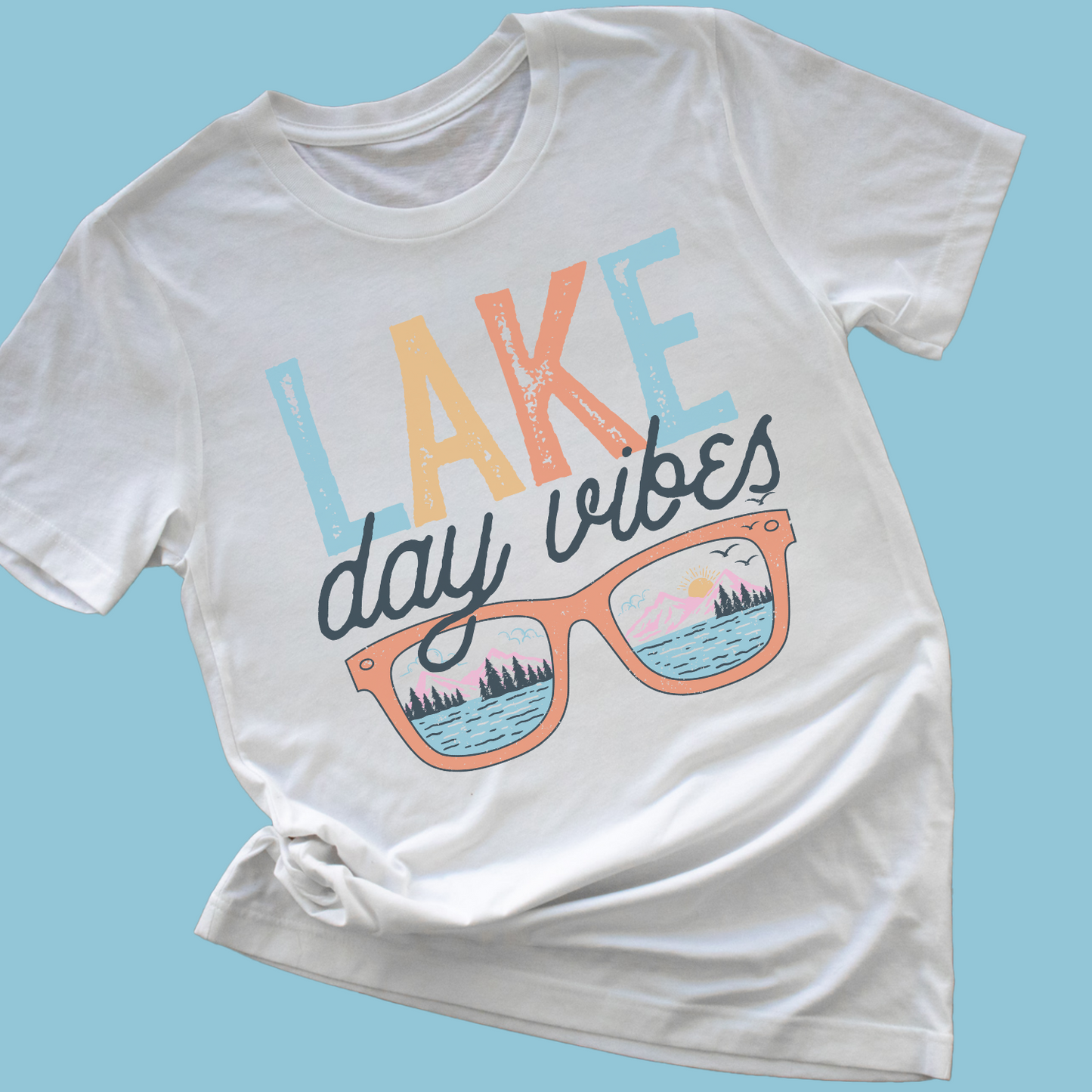 Lake Day Vibes Adult Graphic Tee