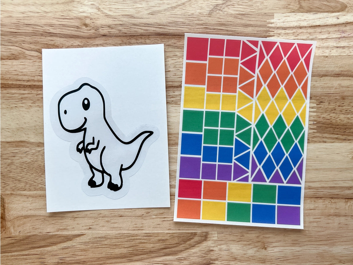 Dinosaur Suncatcher Sticker Craft Kits For Kids