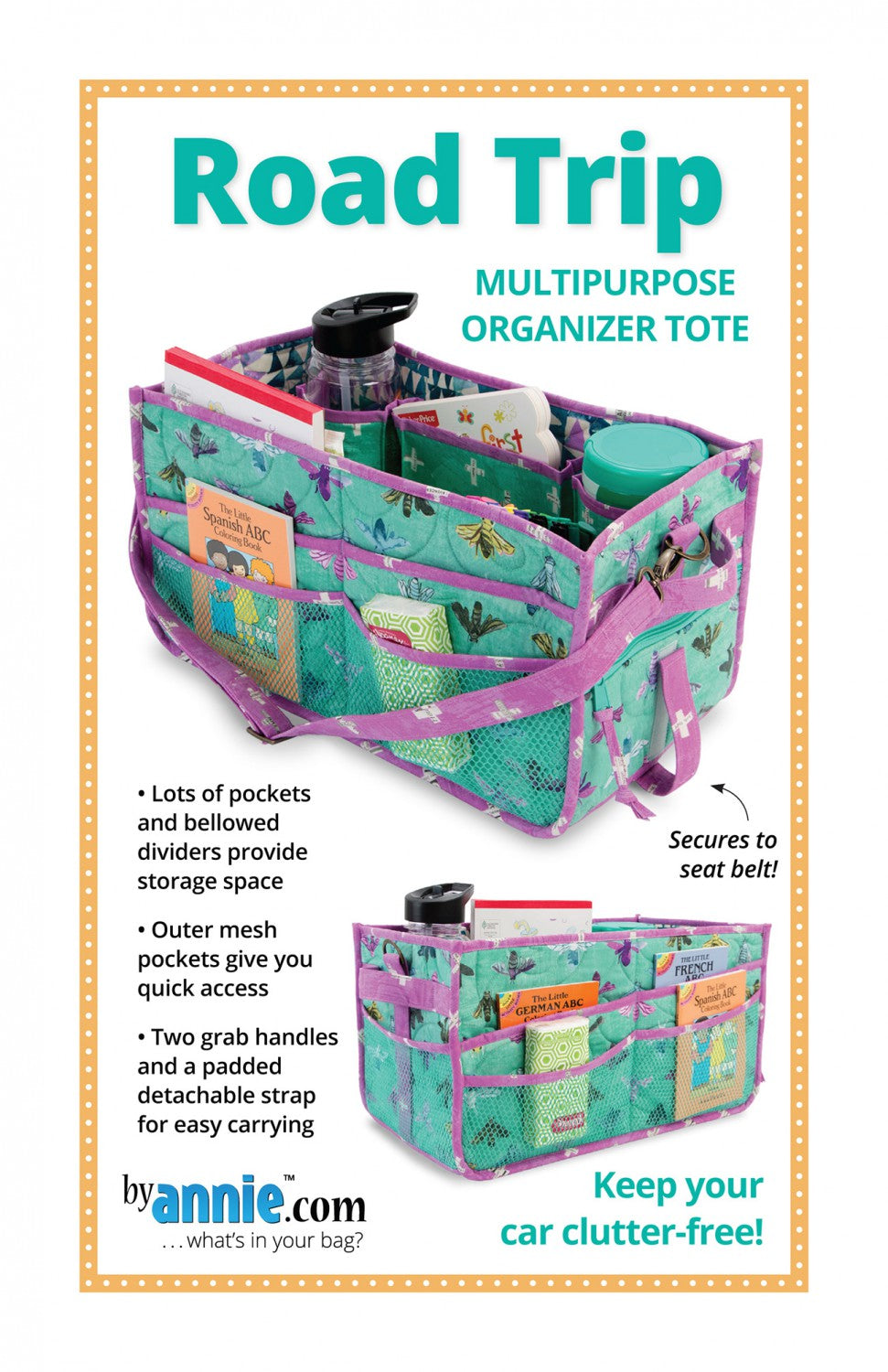 Road Trip Organizer Tote Sewing Pattern