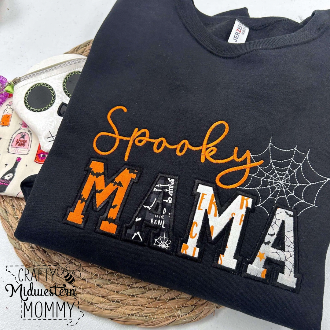 Spooky Mama Embroidered Sweatshirt