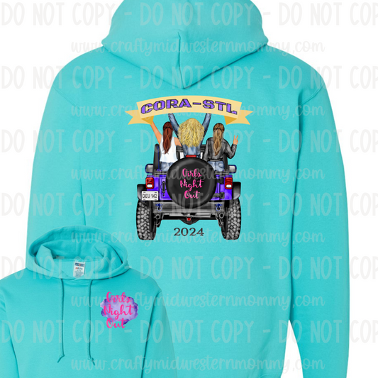 CORA-STL Girl's Night Out Hoodie