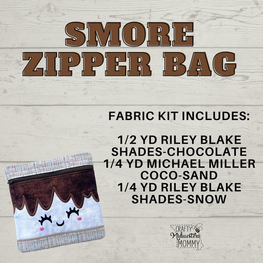 Smores Zipper Bag FABRIC Kit