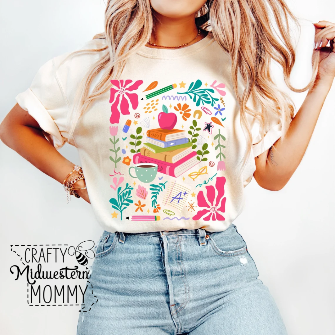 Boho Floral Teacher Graphic Tee