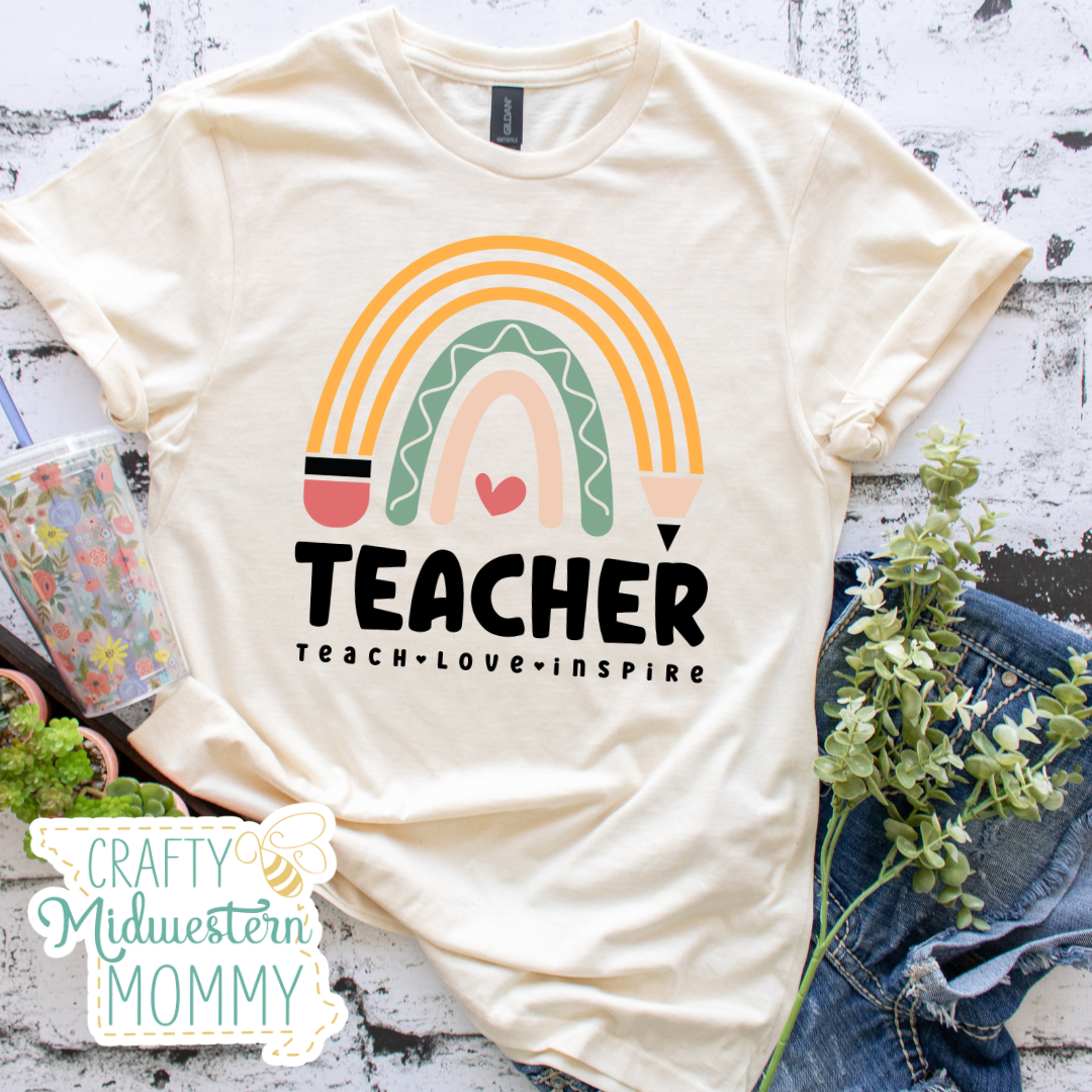 Teacher Rainbow Graphic Tee