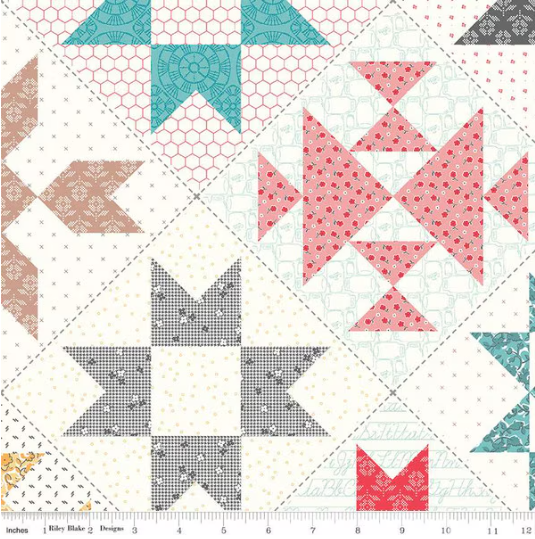 Riley Blake Wide Back Stitch Cheater Print- 108"