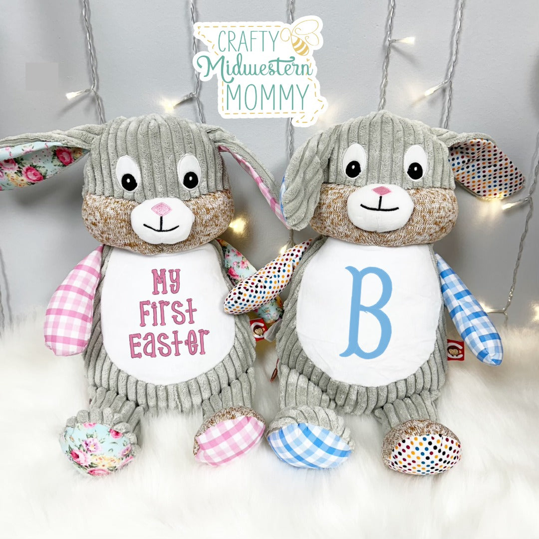 Personalized Embroidered Bunnies