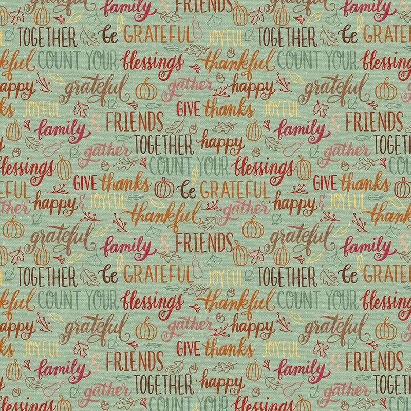 Paintbrush Studio Fall Harvest Thanksgiving Words Sage