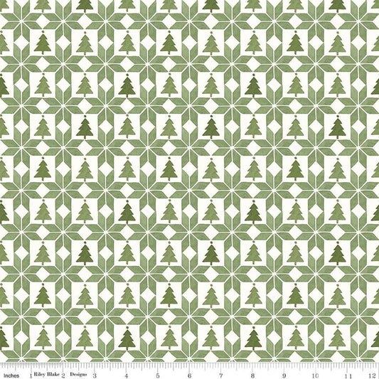 Riley Blake Magical Winterland Patchwork Green