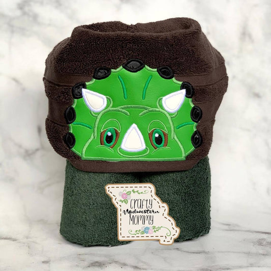 Triceratops Dinosaur Hooded Towel