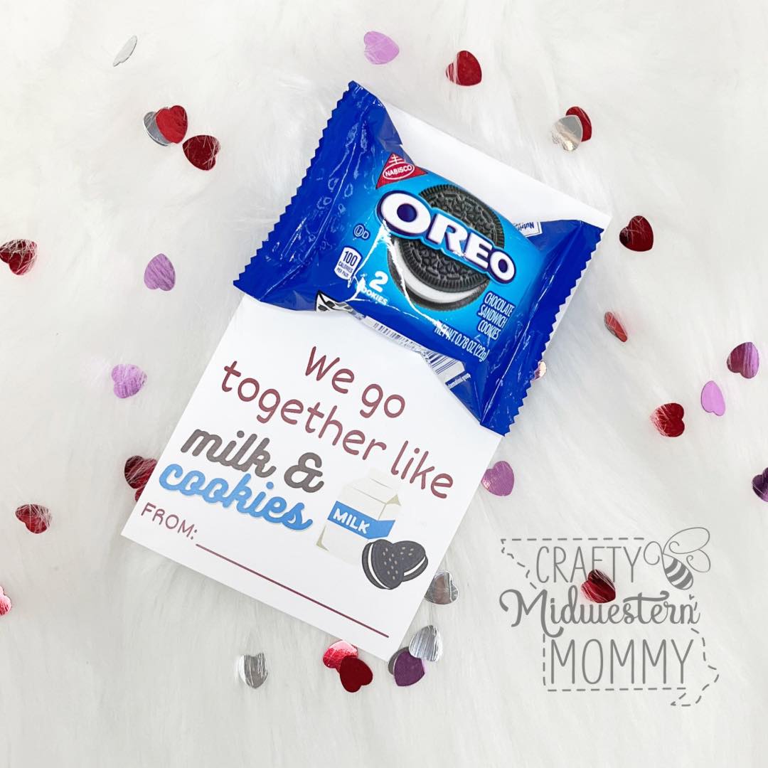 We Go Together Like Milk & Cookies Valentine