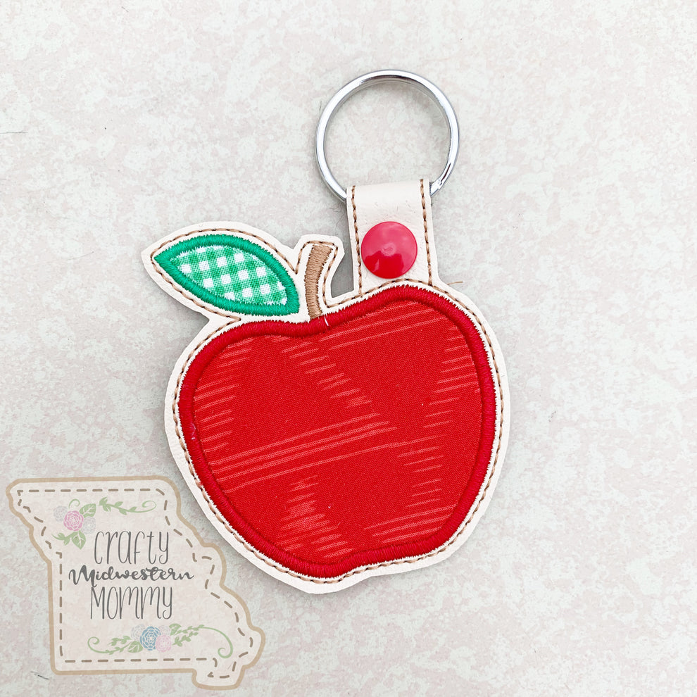 Apple Keychain Crafty Midwestern Mommy