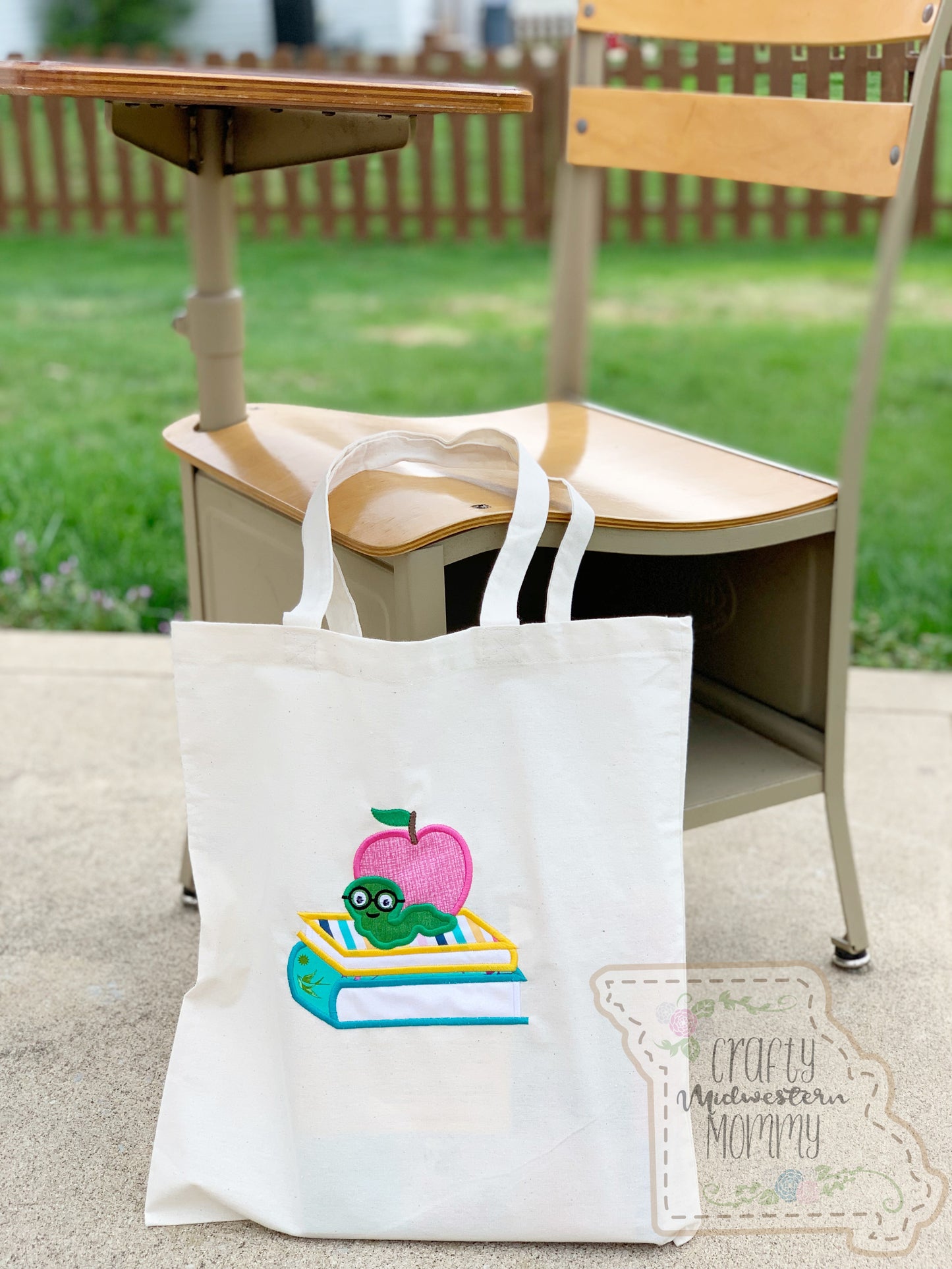 Bookworm Canvas Tote