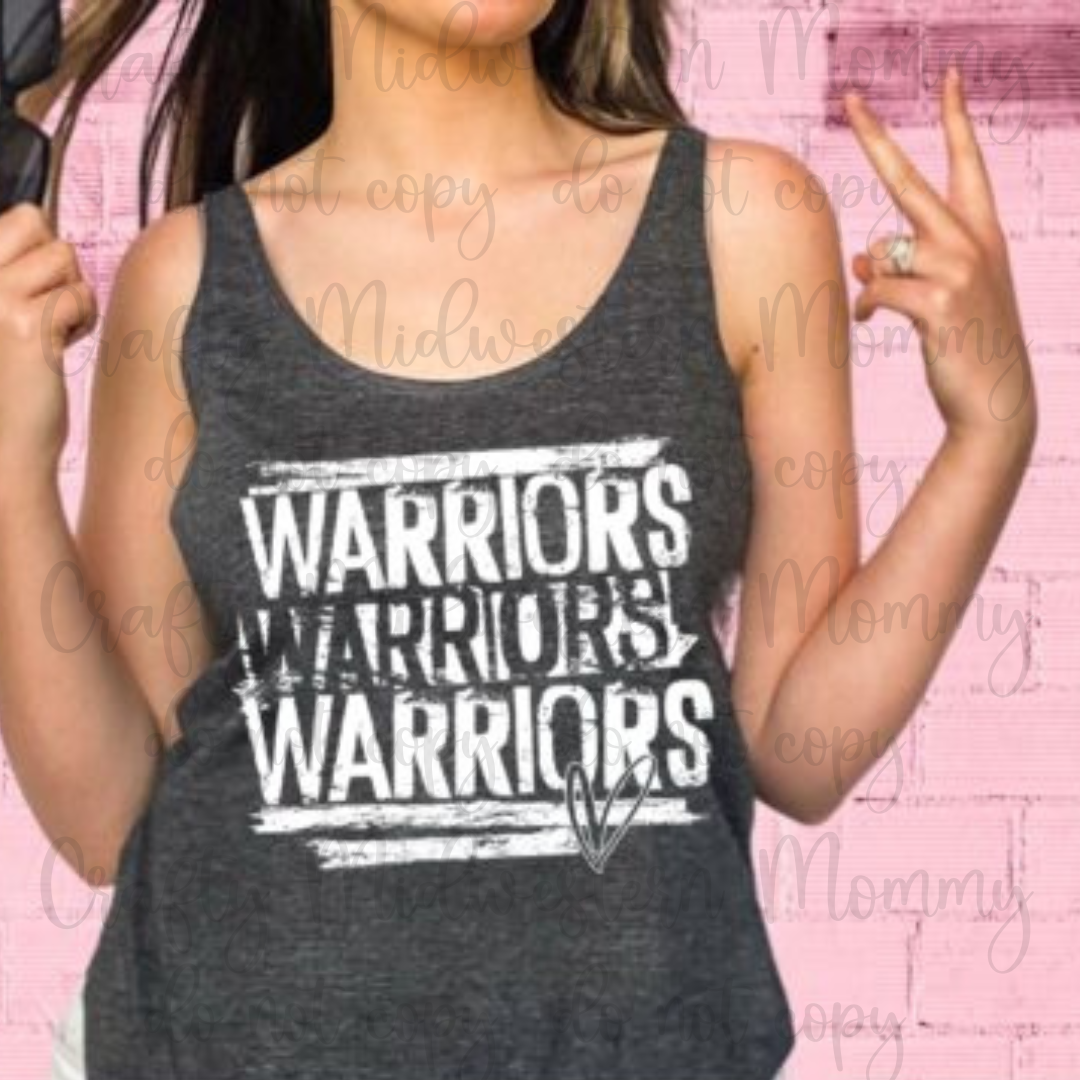 Warriors Mascot Adult Graphic Tee