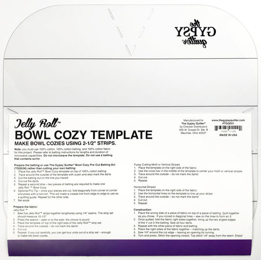 Jelly Roll Bowl Cozy Template Tool