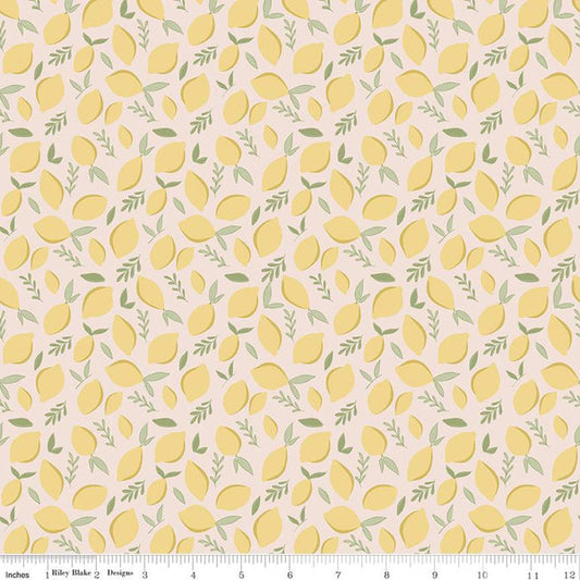 Riley Blake Cotton Daybreak Lemons Blush