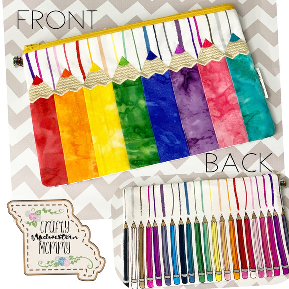Pop of Color Zipper Bag Crafty Midwestern Mommy