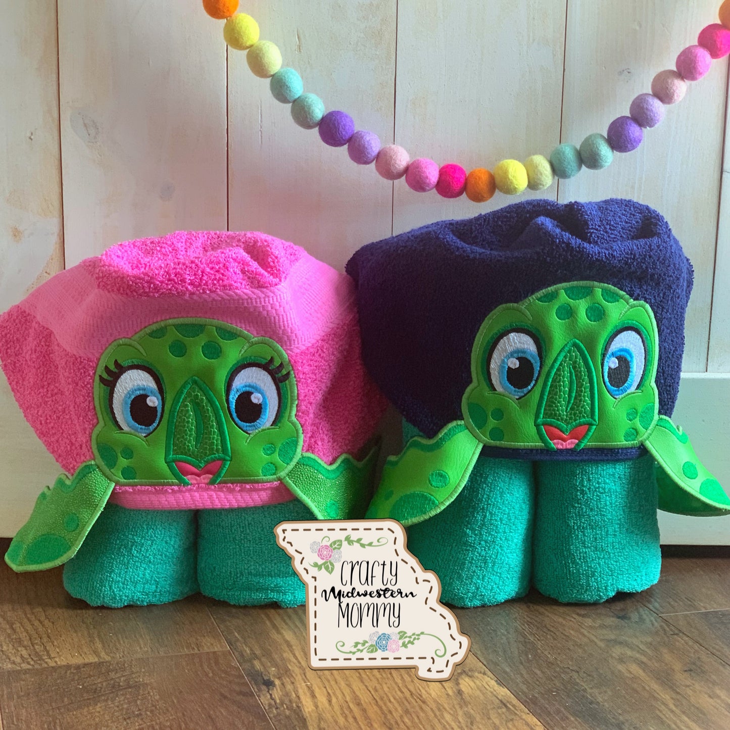 Sea Turtle Combo Hooded Towels (set of 2)