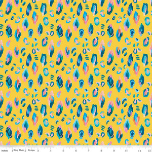 Riley Blake Kindness, Always Leopard Yellow