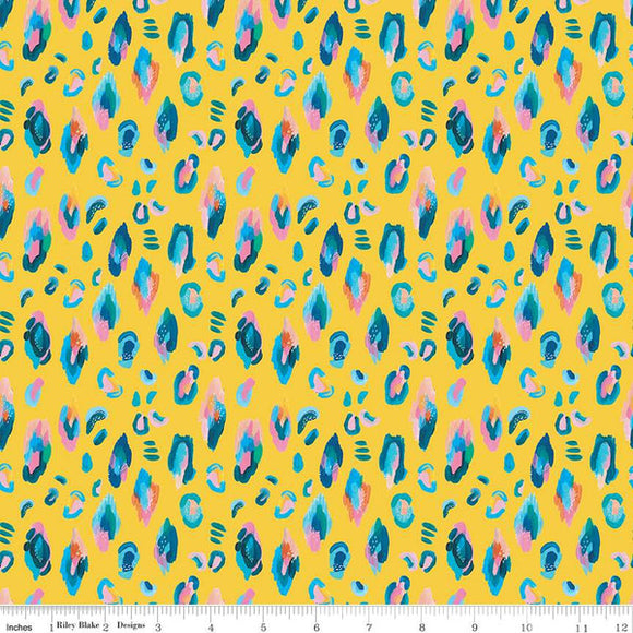 Riley Blake Kindness, Always Leopard Yellow