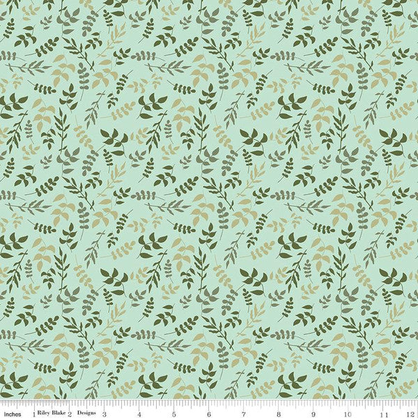 Riley Blake Wild and Free Leaves Mint