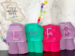 Personalized Name Hooded Towel