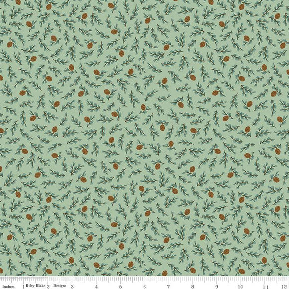 Camp Woodland Pine Cones Off Pistachio