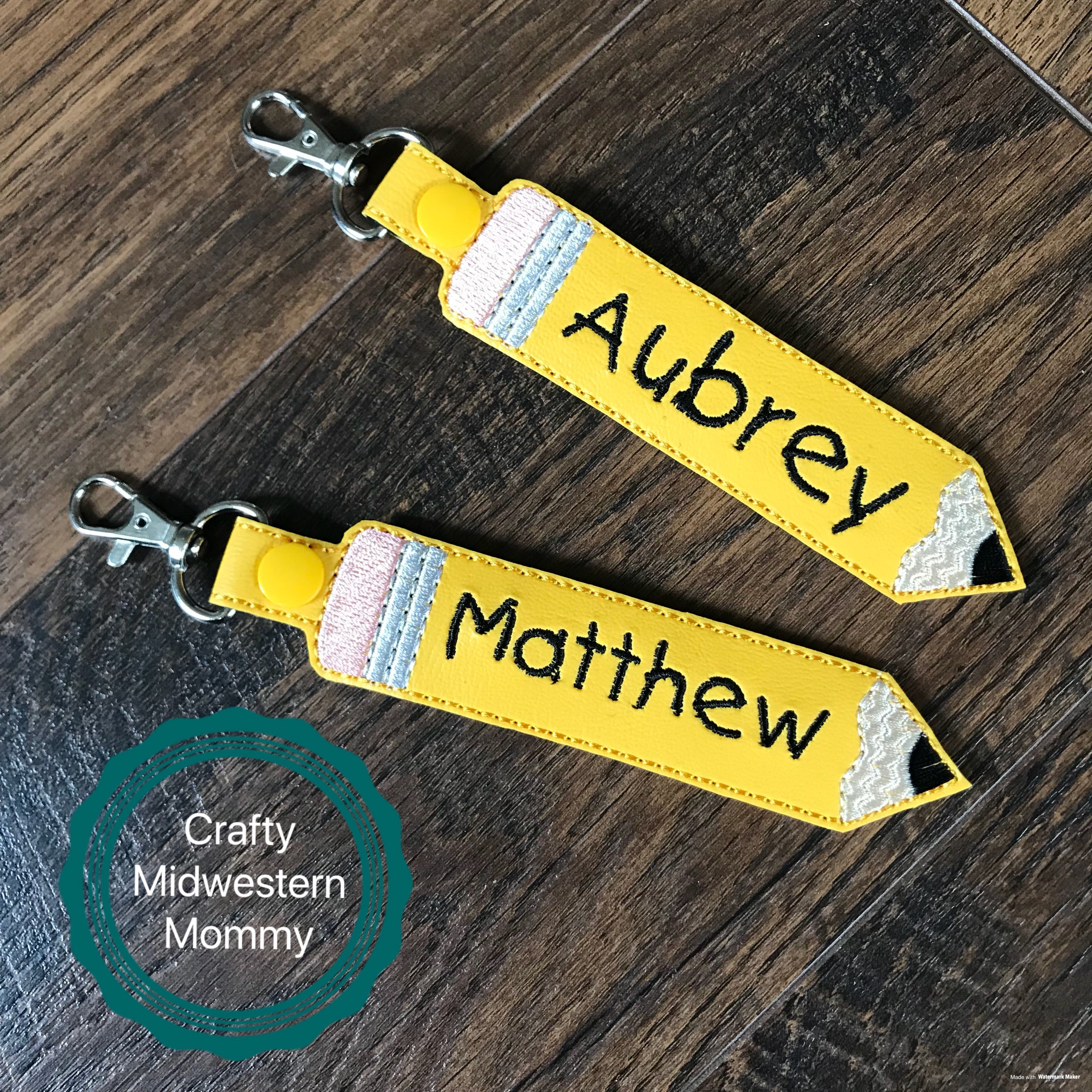 Pencil Shaped Keychain – Crafty Midwestern Mommy