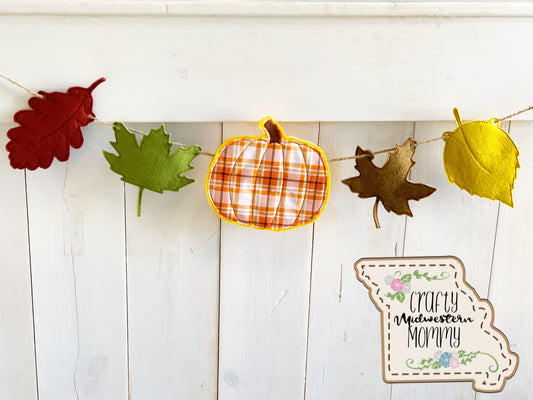 Pumpkin and Leaves Banner